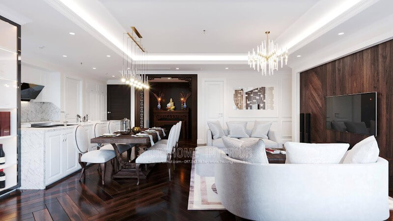 Mách nhỏ nội thất phòng bếp tân cổ điển đẹp đến mê mẩn Thiết kế phòng bếp, tủ bếp đẹp