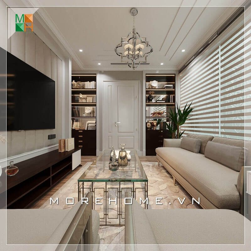 Một phòng khách tân cổ điển đẹp sẽ phải thể hiện được rõ nhất tính năng của nó bằng cách lựa chọn nội thất thông minh và lựa chọn màu sắc phù hợp nhất đối với thiết kế ngôi nhà.