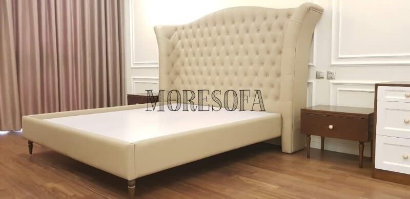 Giường ngủ bọc da sang trọng, dễ dàng vệ sinh. Lựa chọn hoàn hảo cho phòng ngủ