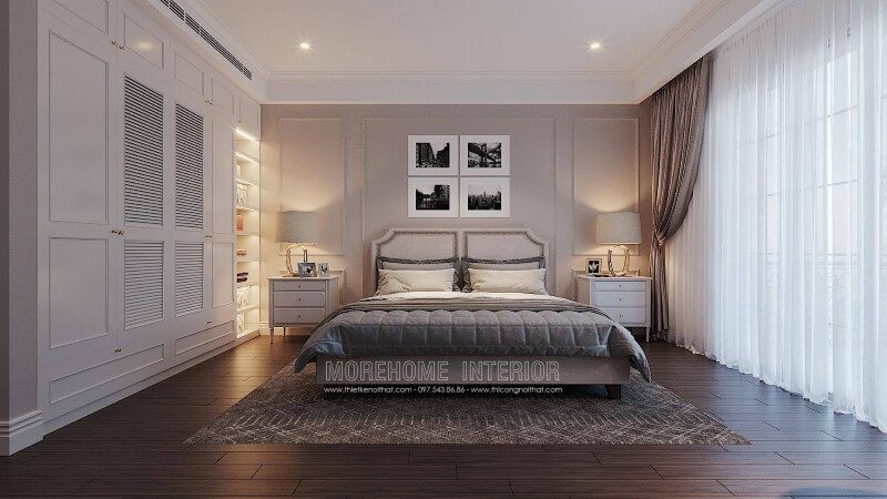 Mẫu thiết kế nội thất phòng ngủ rộng