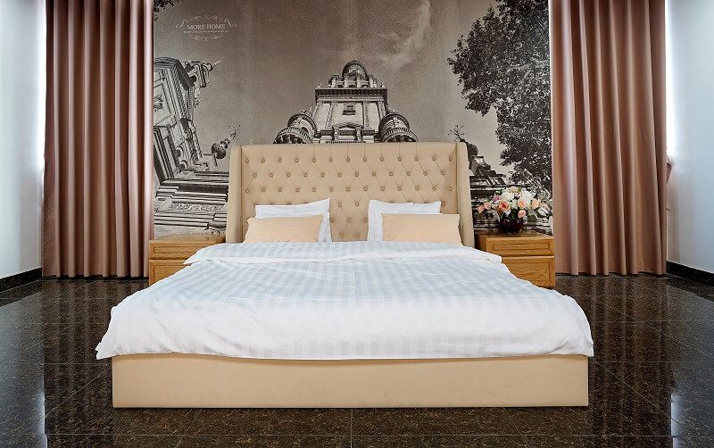 Giường ngủ bọc da bò cao cấp được ưa chuộng tại showroom MoreHome- MHG 0003